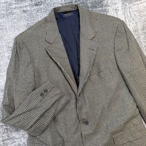VTG Brooks Brothers Blazer Jacket Mens 44L Houndstooth Wool Silk Old Money Ivy